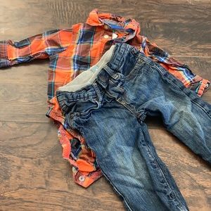 Onesie polo and jeans